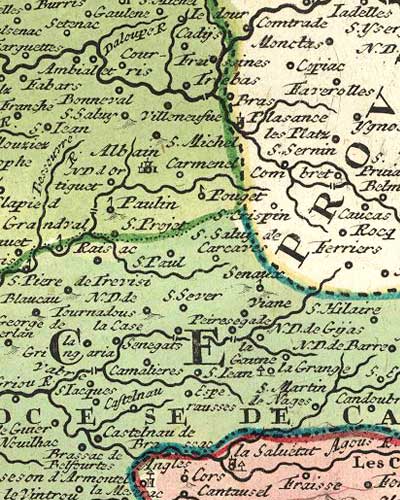 Carte ancienne : Ambialet, Alban, Lacaune